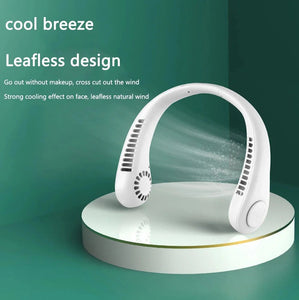 Neck Fan Portable Bladeless neck fans rechargeable USB Cooling Fan fan air conditioner drapesduo 