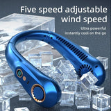Neck Fan Portable Bladeless neck fans rechargeable USB Cooling Fan - drapesduo.com