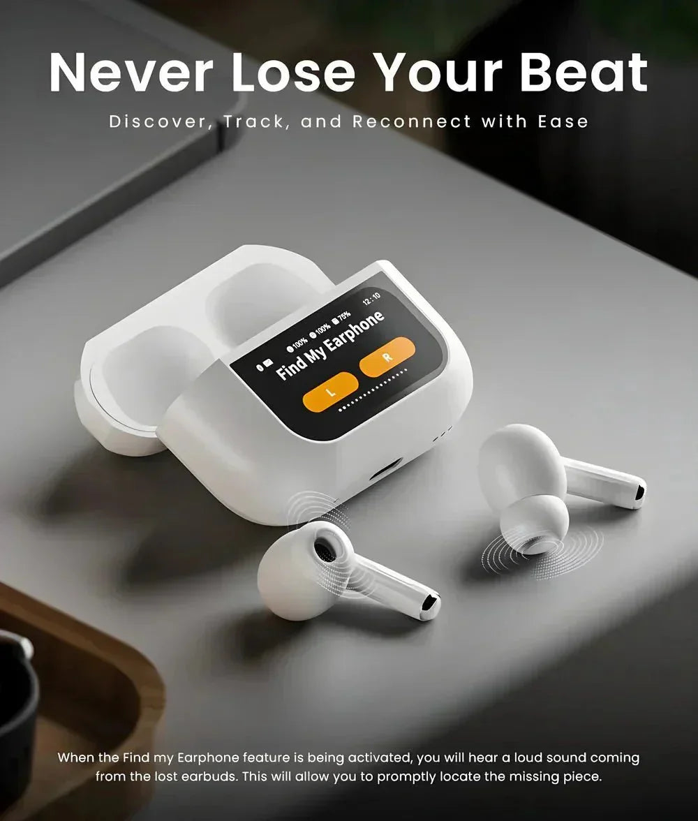 Touch Screen Earbuds A9 Pro - drapesduo