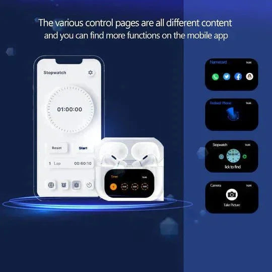 Touch Screen Earbuds A9 Pro - drapesduo